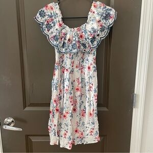 Xhilaration Vibrant Blue and Pink Mini Dress